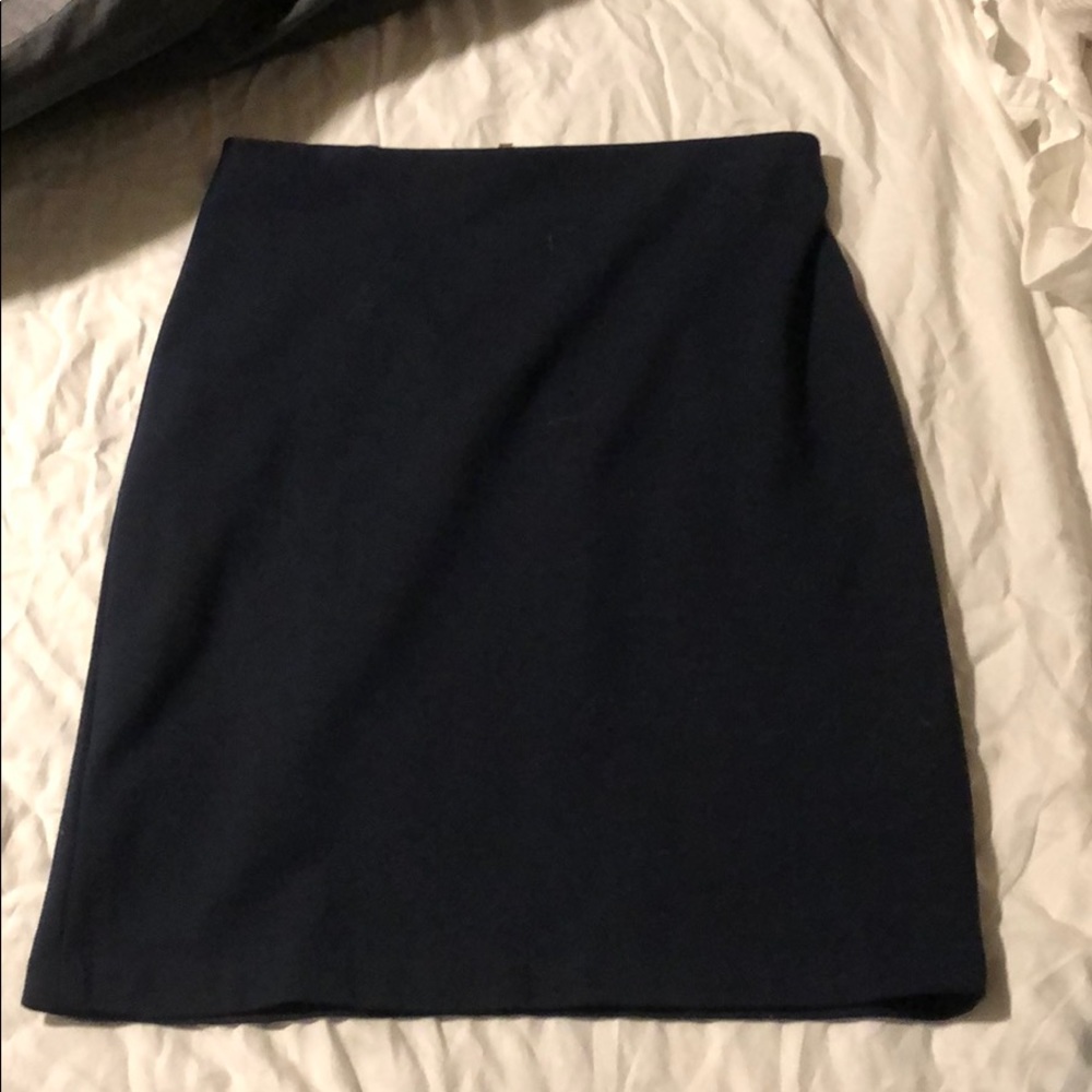 Navy blue pencil skirt